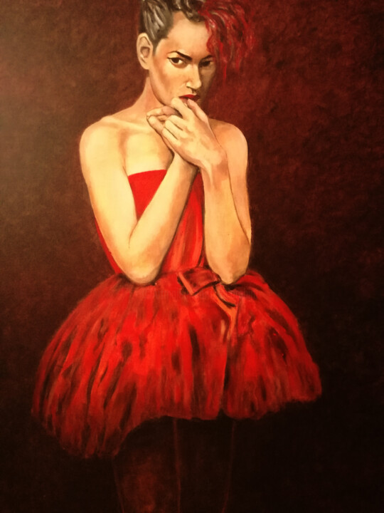 Painting titled "la danseuse" by Didier Chiarabini, Original Artwork, Other