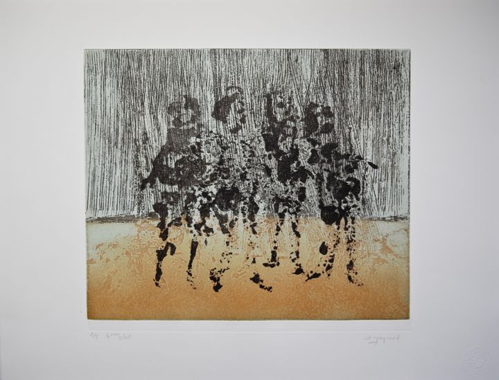 Incisioni, stampe intitolato "Sortis de la terre" da Didier Meynard, Opera d'arte originale