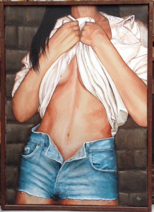 Painting titled "LE JEAN" by Didier Picard, Original Artwork, Acrylic