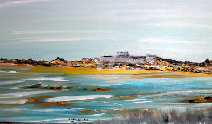 Painting titled "Le fort-Bloque  (…" by Didier Duclos, Original Artwork, Acrylic Mounted on Wood Stretcher frame