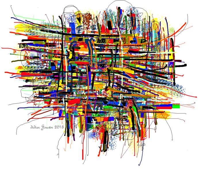 Digital Arts titled ""Fleurs des prés"" by Didier Jouvin, Original Artwork, Digital Painting