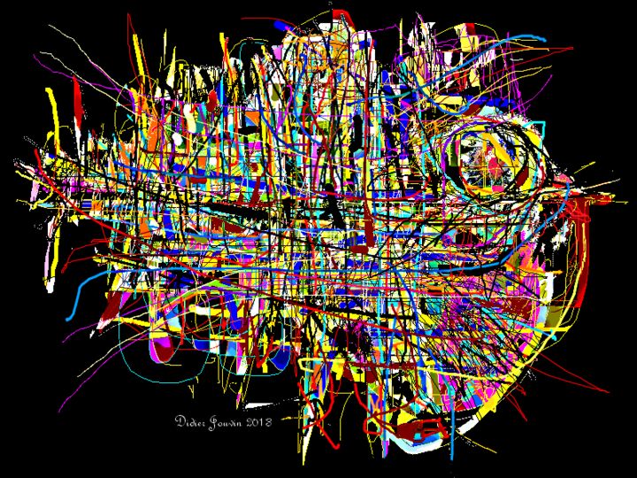 Digital Arts titled ""Le piaf"" by Didier Jouvin, Original Artwork, Digital Painting
