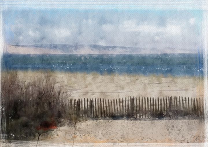 Digital Arts titled "Les bords d'Arcachon" by Didier Klimchand, Original Artwork, Digital Painting