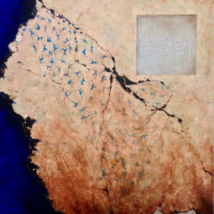 Peinture intitulée "une fissure à Colmar" par Mahi, Œuvre d'art originale