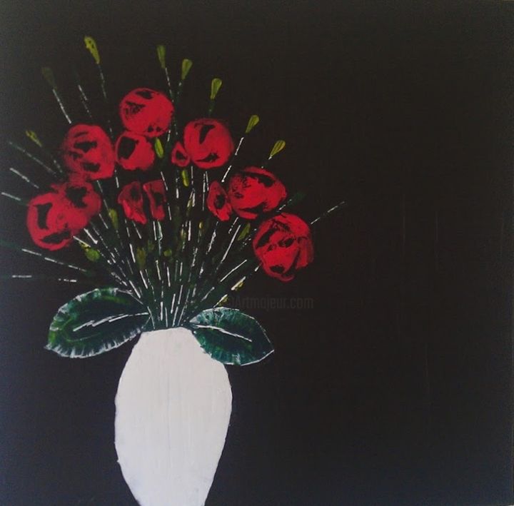 Peinture intitulée "fleur.jpg" par Didier Moons, Œuvre d'art originale, Acrylique