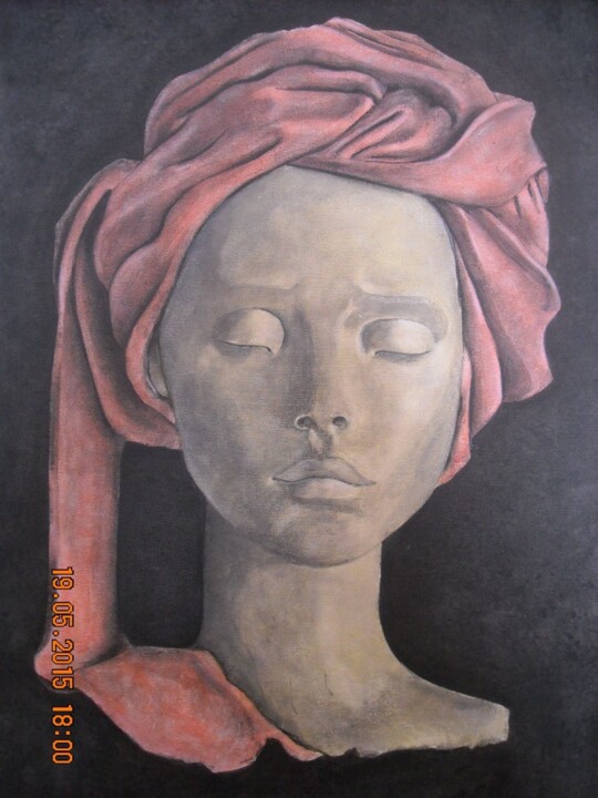 Painting titled "Femme au turban" by Didier Suard, Original Artwork, Acrylic