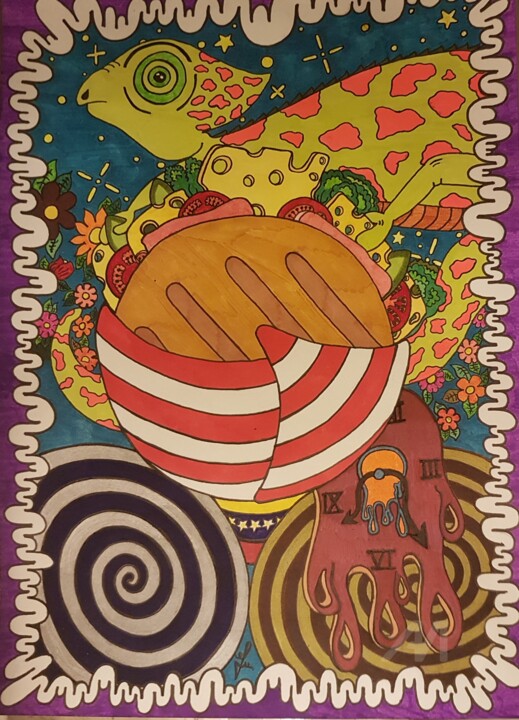 Disegno intitolato "Arepas" da Diego Francescangeli, Opera d'arte originale, Matita