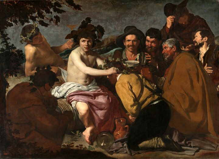 Malarstwo zatytułowany „The Triumph of Bacc…” autorstwa Diego Velázquez, Oryginalna praca, Olej