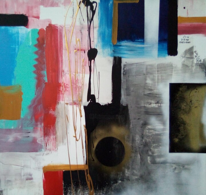 Pintura titulada "composition 4" por Diego Alberto Arellano Fajardo, Obra de arte original, Acrílico