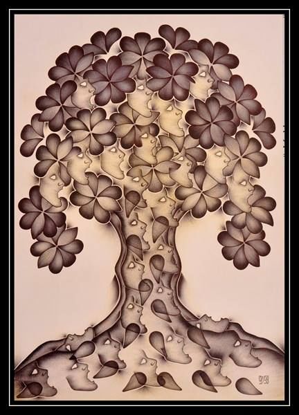 Dibujo titulada ""Paranoid"" por Diego Del Barrio, Obra de arte original, Bolígrafo