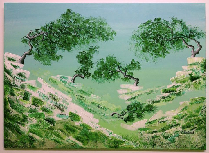 Peinture intitulée "Bois chéri, ile Mau…" par Jade Bahuaud, Œuvre d'art originale
