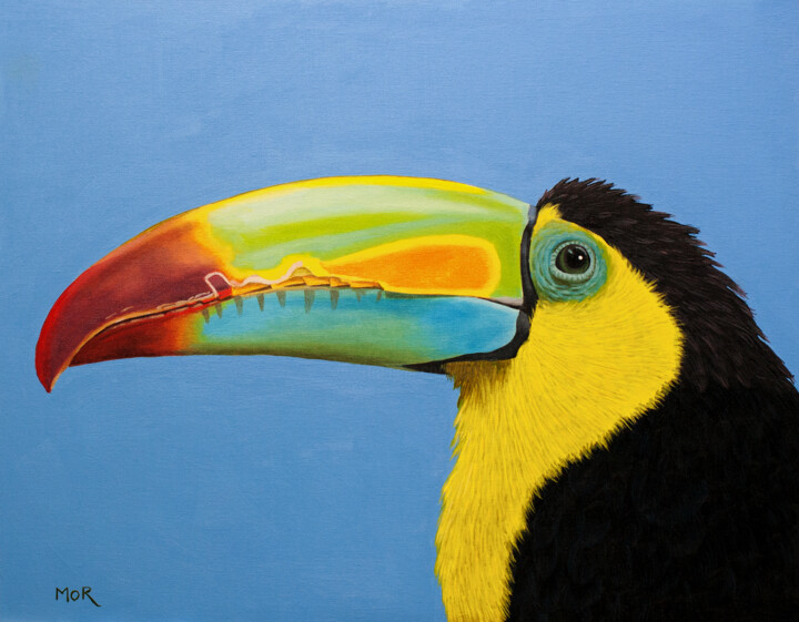 绘画 标题为“Big Beak” 由Dietrich Moravec, 原创艺术品, 油