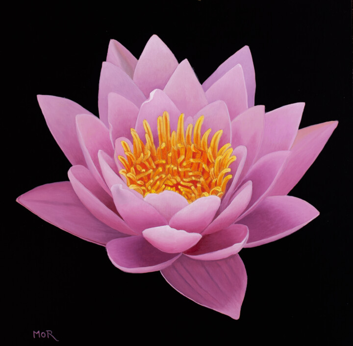 Pintura titulada "Lotus Crown II" por Dietrich Moravec, Obra de arte original, Acrílico