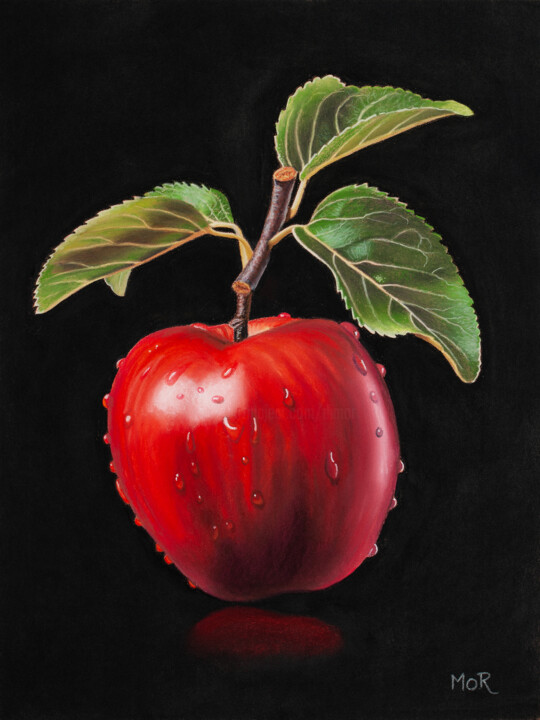 Peinture intitulée "Freshly Picked" par Dietrich Moravec, Œuvre d'art originale, Pastel