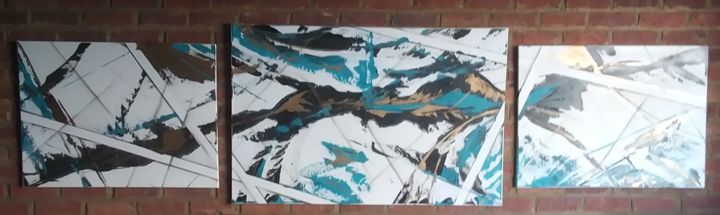 Painting titled "Glisse" by Christophe Gaspard, Original Artwork, Acrylic