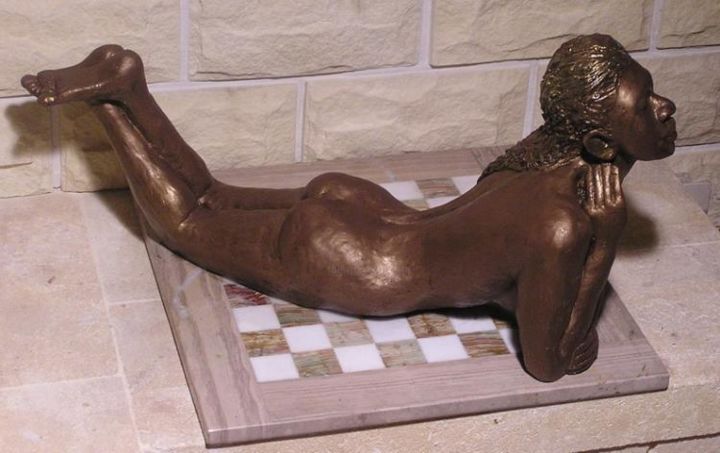 Sculpture intitulée "Insouciante" par Caroline Françoise Digard, Œuvre d'art originale
