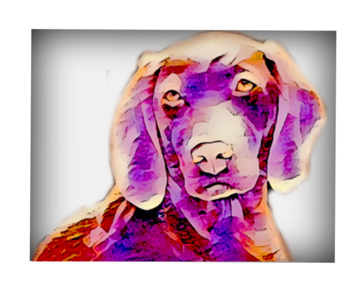 Artes digitais intitulada "Portrait dog painti…" por Digital Artist, Obras de arte originais, Pintura digital