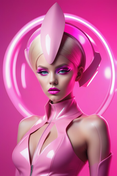 Digital Arts titled "Futuristic Elegance…" by Digitalai, Original Artwork, AI generated image