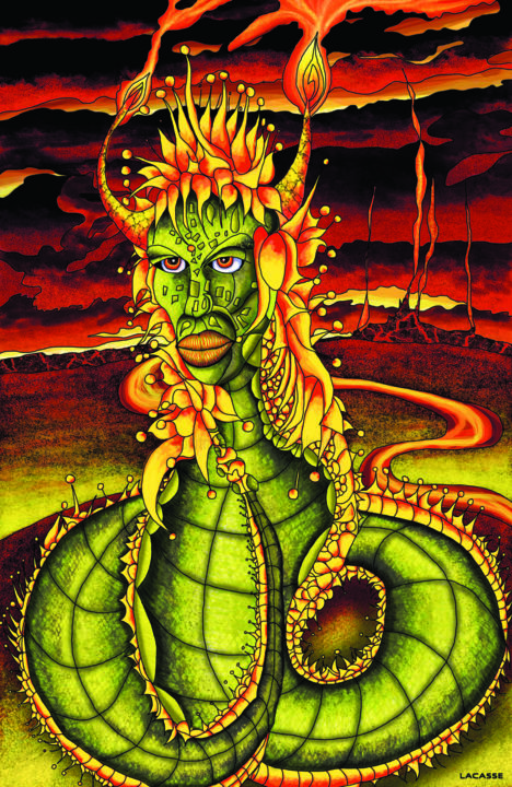 Digital Arts titled "Devil" by Ghislain Lacasse, Original Art, Digital Painting