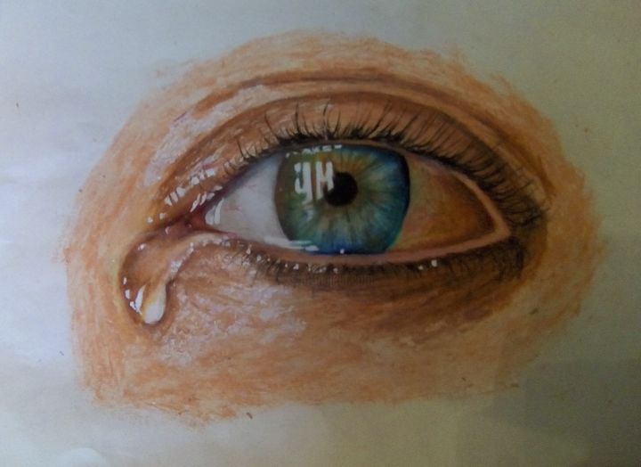 Dessin intitulée "teardrop" par Danijela Dujkovic, Œuvre d'art originale