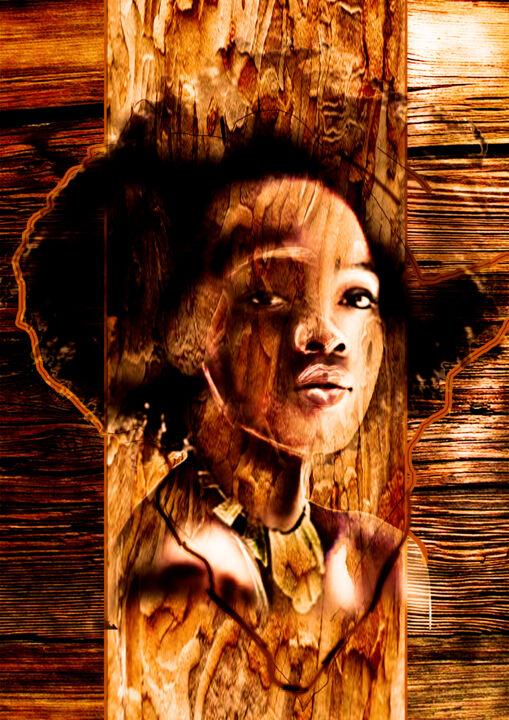 Arts numériques intitulée "Little son" par Dikwe Tchobwe Tupak, Œuvre d'art originale, Travail numérique 2D