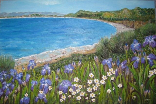 Painting titled "Gallipoli Coast" by Dilber Garzanli, Original Artwork