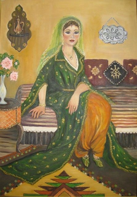 Malerei mit dem Titel "Anatolian Girl" von Dilber Garzanli, Original-Kunstwerk