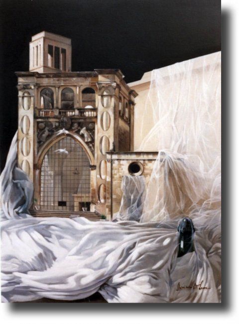 Pittura intitolato "il sedile" da Massimo Di Lecce, Opera d'arte originale
