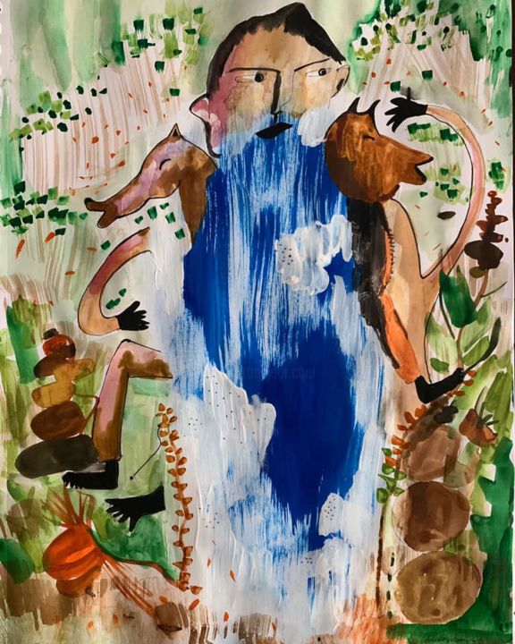 Painting titled "m" by Dileda Girban, Original Art, Acrylic