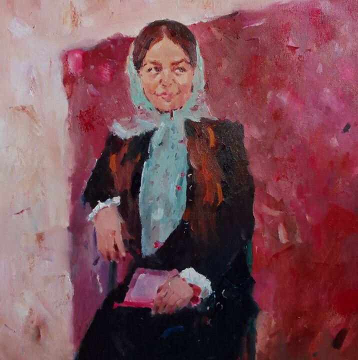 Malerei mit dem Titel "Beautiful girl" von Dilshod Khudayorov, Original-Kunstwerk, Öl