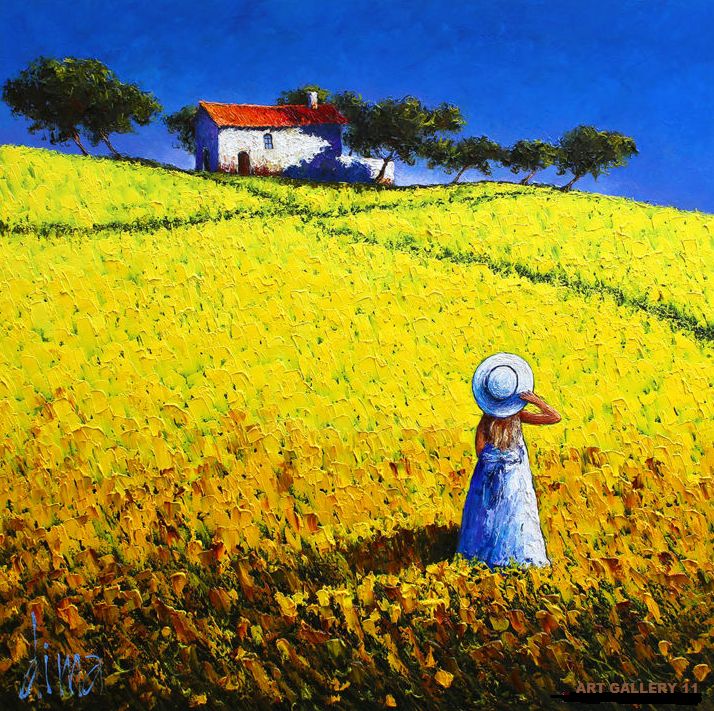 Картина под названием "Tuscany" - Dima Dmitriev, Подлинное произведение искусства, Масло