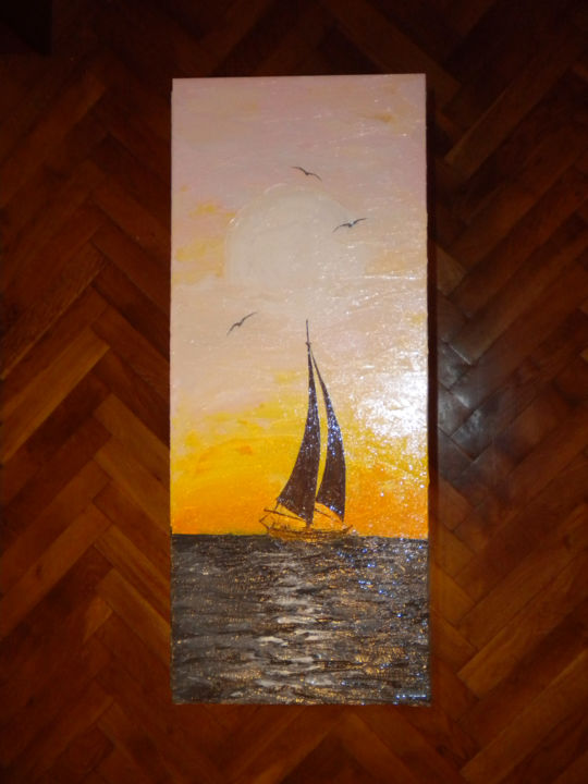 Painting titled "Apus" by Dumitru Tatari, Original Art,