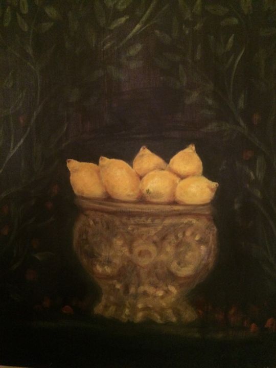 Peinture intitulée "Citrons - Lemons" par Dimalone, Œuvre d'art originale, Autre