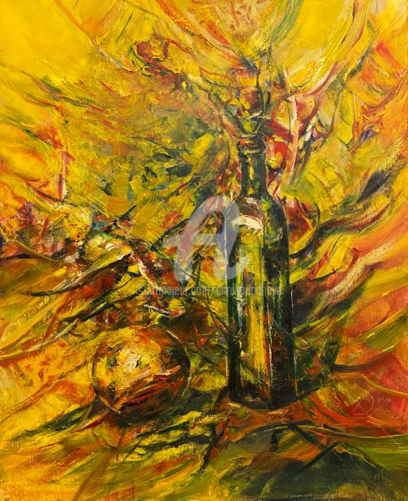 Painting titled "Autumn still life" by Dimitrinka Popova, Original Artwork, Oil