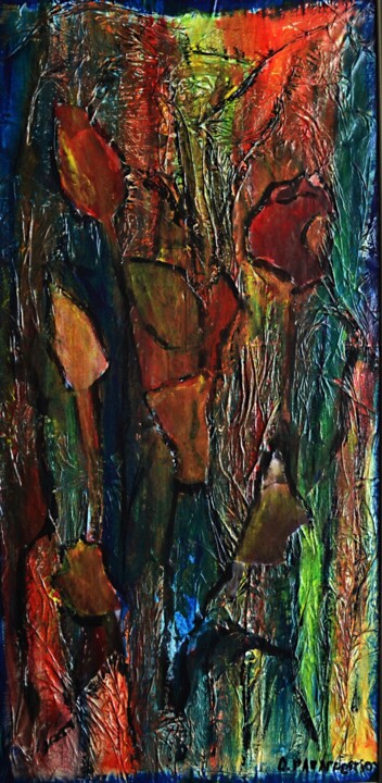Pittura intitolato "Flowers of Rage" da Dimitra Papageorgiou, Opera d'arte originale, Acrilico