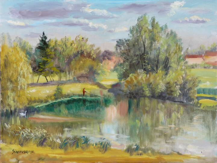 Peinture intitulée "ruisseau-des-hauldr…" par Dimitri Sinyavsky, Œuvre d'art originale, Huile
