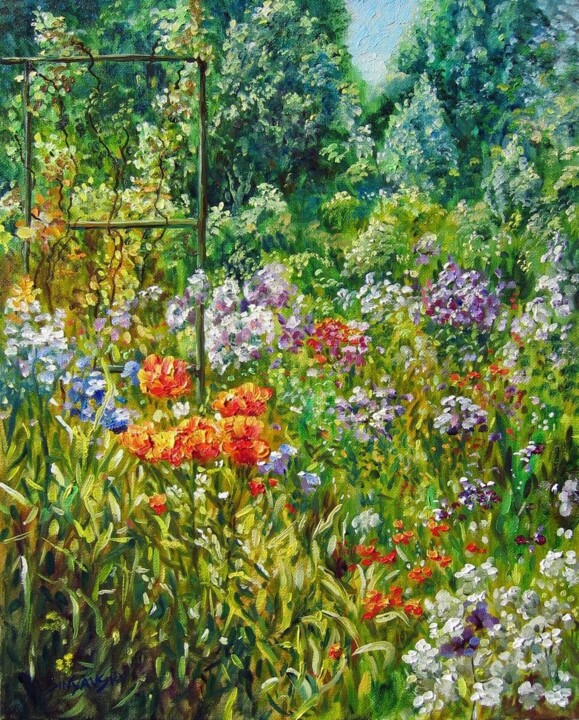 Painting titled "coulers-des-fleurs.…" by Dimitri Sinyavsky, Original Artwork