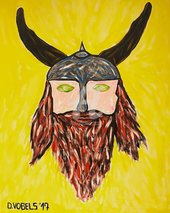 Malerei mit dem Titel "The Viking" von Dv-Paintings, Original-Kunstwerk, Acryl