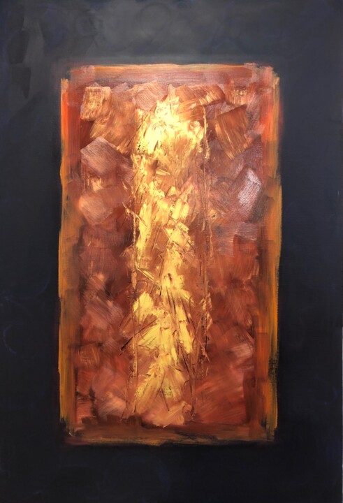 Painting titled "Orthodox No. One" by Dimitrios Tsouris, Original Artwork, Oil Mounted on Wood Stretcher frame