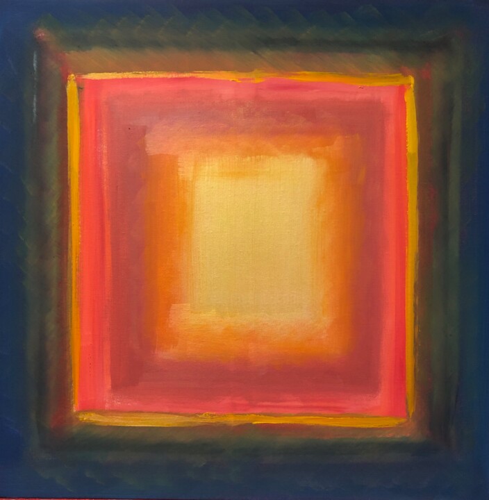 Painting titled "PORTAL NO. SEVEN" by Dimitrios Tsouris, Original Artwork, Oil Mounted on Wood Stretcher frame