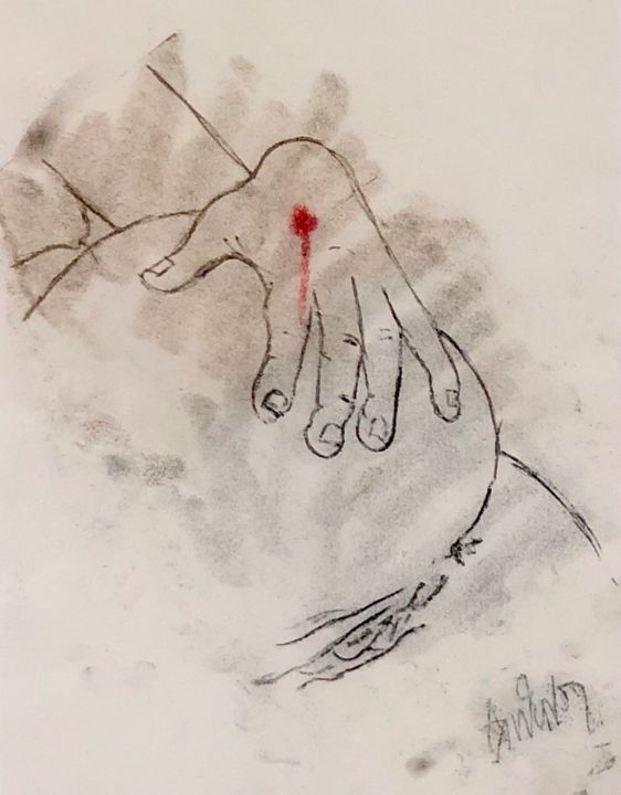 Dessin intitulée ",Untitled," par Dimitris Alithinos, Œuvre d'art originale, Crayon