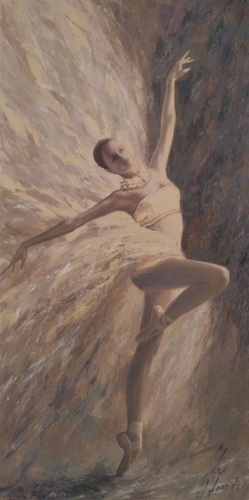 Ζωγραφική με τίτλο "dancer" από Dimitris Apazidis, Αυθεντικά έργα τέχνης, Λάδι