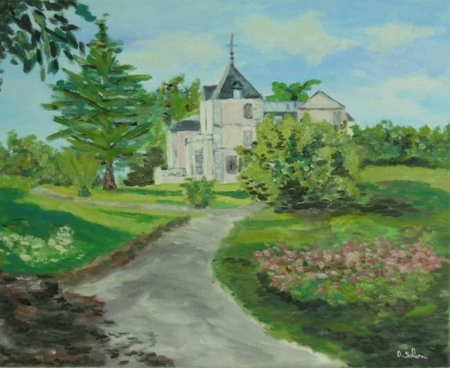 Painting titled "Le Château des Roch…" by Dimitri Salon, Original Artwork