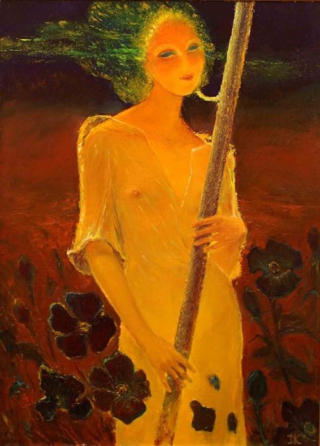 Painting titled "Muse" by Dimitri Zukov Art Of Color, Original Artwork, Oil