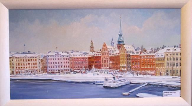Malerei mit dem Titel "Old Town." von Dimitri Zukov Art Of Color, Original-Kunstwerk, Öl