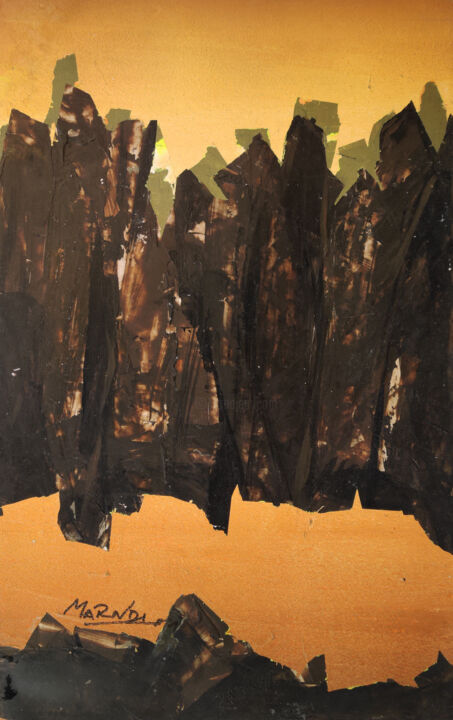 Pittura intitolato "abstract 4" da Dinabandhu Marandi, Opera d'arte originale, Acrilico