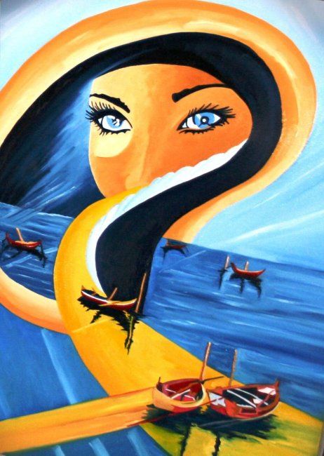 Pintura intitulada "Pintar POIO I" por Dina De Souza, Obras de arte originais, Óleo