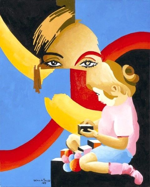 Painting titled "Autistas ABCreal -…" by Dina De Souza, Original Artwork, Oil