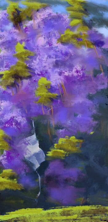Arts numériques intitulée "Lilac" par Dinara Nuger, Œuvre d'art originale, Travail numérique 2D