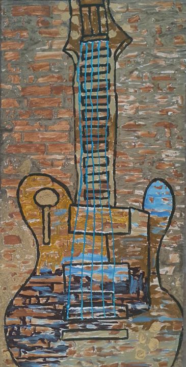 Painting titled "Strings of life par…" by Dinedero, Original Artwork, Acrylic